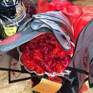 Red Rose Bouquet with Hello Kitty Wrap